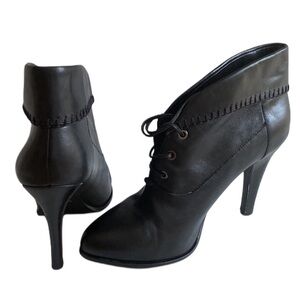 MAKOWSKI Makowski  cuffed lace up dress granny boot 9M Victorian steampun…